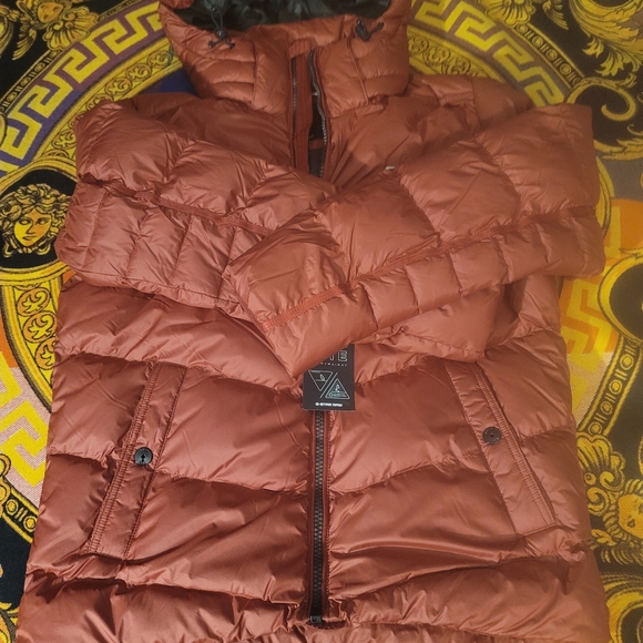 G-Star Raw Hooded Chevron-Quilted Puffer Jacket Various Sizes - Picture 5 of 5
